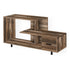 MN-812611    Tv Stand - 1 Storage Drawer / Open Shelves / Modern Style - 48"L - Medium Brown Reclaimed Wood-Look / Black
