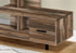 MN-812611    Tv Stand - 1 Storage Drawer / Open Shelves / Modern Style - 48"L - Medium Brown Reclaimed Wood-Look / Black