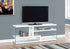 MN-902690    Tv Stand, 60 Inch, Console, Media Entertainment Center, Storage Cabinet, Living Room, Bedroom, Laminate, Tempered Glass, Glossy White, Clear, Contemporary, Modern