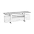 MN-102725    Tv Stand, 60 Inch, Console, Media Entertainment Center, Storage Cabinet, Living Room, Bedroom, Laminate, Grey Cement Look, White, Contemporary, Modern