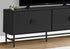 MN-632733    Tv Stand, 60 Inch, Console, Media Entertainment Center, Storage Cabinet, Living Room, Bedroom, Black Laminate, Black Metal, Contemporary, Modern
