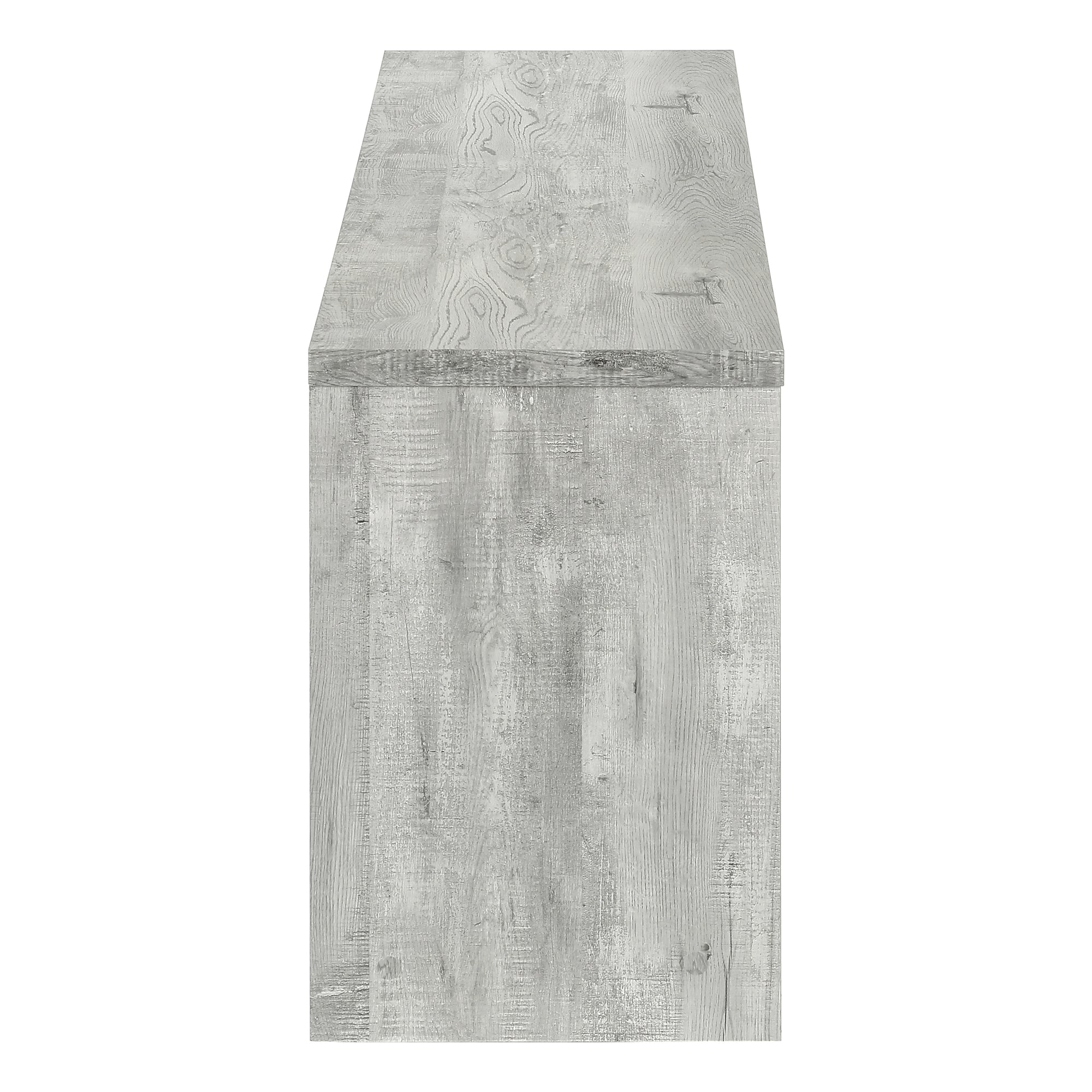 MN-152741    Tv Stand, 60 Inch, Console, Media Entertainment Center, Storage Cabinet, Living Room, Bedroom, Laminate, Grey Reclaimed Wood Look, Black, Contemporary, Industrial, Modern