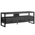 MN-462823    Tv Stand, 60 Inch, Console, Media Entertainment Center, Storage Cabinet, Living Room, Bedroom, Laminate, Metal, Black Reclaimed Wood Look, Black, Contemporary, Modern