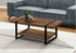 MN-552850    Coffee Table, Accent, Cocktail, Rectangular, Living Room, Metal Frame, Laminate, Brown Reclaimed Wood Look, Black, Contemporary, Industrial, Modern