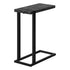 MN-662863    Accent Table, C-Shaped, End, Side, Snack, Living Room, Bedroom, Metal Legs, Laminate, Black Reclaimed Wood Look, Black, Contemporary, Industrial, Modern