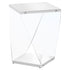 MN-863033    Accent Table, Side, End, Nightstand, Lamp, Living Room, Bedroom, Acrylic, Laminate, Glossy White, Clear, Contemporary, Modern