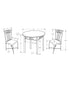 MN-913045    Dining Table Set, 3Pcs Set, Metal, Small, 30" Round, Kitchen, Metal, Laminate, Brown Marble Look, Bronze, Traditional