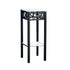 MN-163078    Accent Table, Side, End, Plsant Stand, Square, Living Room, Bedroom, Metal Legs, Tempered Glass, Black, Clear, Contemporary, Modern