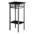 MN-223094    Accent Table, Side, End, Plant Stand, Square, Living Room, Bedroom, Metal Legs, Laminate, Black, Contemporary, Modern