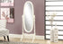 MN-263102    Mirror, Full Length, Standing, Floor, 60" Oval, Dressing, Bedroom, Wooden, White, Contemporary, Modern