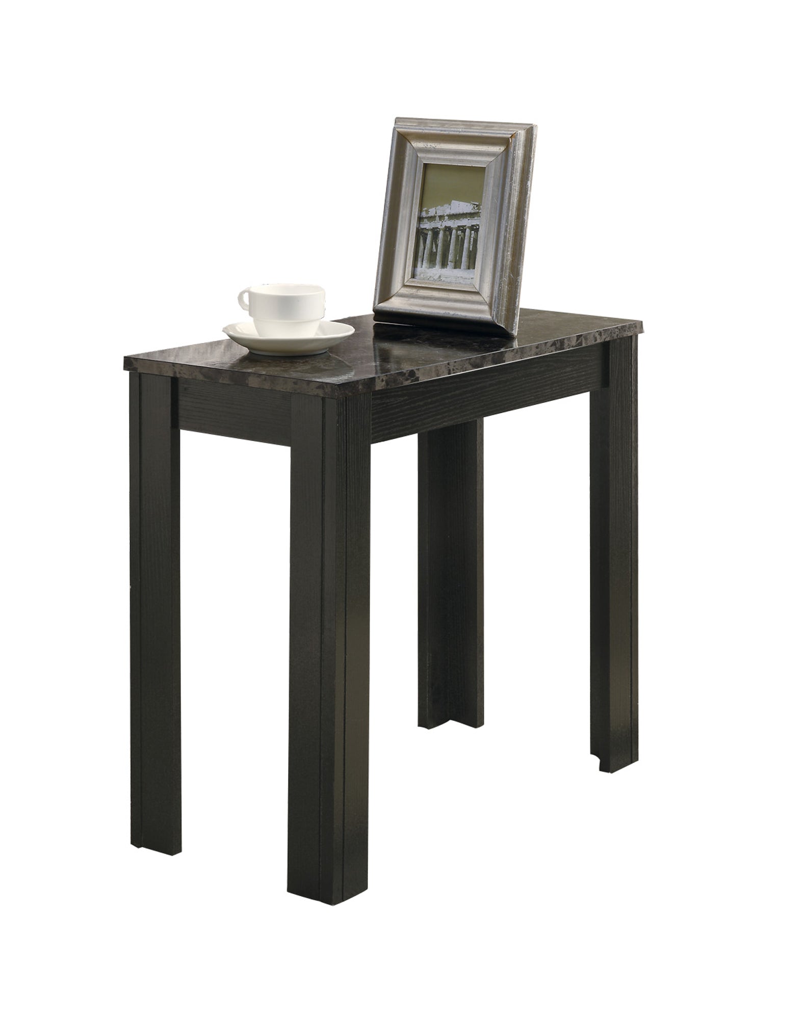 MN-313112    Accent Table, Side, End, Nightstand, Lamp, Living Room, Bedroom, Laminate, Black, Black, Transitional
