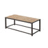 MN-513160    Coffee Table, Accent, Cocktail, Rectangular, Living Room, Metal Frame, Tile, Terracotta, Brown, Transitional