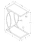 MN-643188    Accent Table, C-Shaped, End, Side, Snack, Living Room, Bedroom, Metal Legs, Laminate, Mirror, Gold, Contemporary, Modern