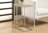 MN-703203    Accent Table, C-Shaped, End, Side, Snack, Living Room, Bedroom, Metal Legs, Laminate, Natural, Chrome, Contemporary, Modern