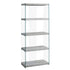 MN-803233    Bookshelf, Bookcase, Etagere, 5 Tier, Office, Bedroom, 60"H, Tempered Glass, Laminate, Grey Cement Look, Contemporary, Modern