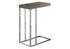 MN-893253    Accent Table, C-Shaped, End, Side, Snack, Living Room, Bedroom, Metal Legs, Laminate, Dark Taupe, Chrome, Contemporary, Modern