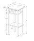 MN-113278    Accent Table - 28"H / Black / Black Metal