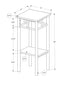 MN-123279    Accent Table - 28"H / White / White Metal