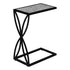 MN-233305    Accent Table, C-Shaped, End, Side, Snack, Living Room, Bedroom, Metal Frame, Laminate, Grey Stone Look, Black, Contemporary, Modern
