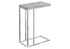 MN-363372    Accent Table, C-Shaped, End, Side, Snack, Living Room, Bedroom, Metal Legs, Laminate, Grey Cement Look, Chrome, Contemporary, Modern