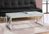 MN-383375    Coffee Table, Accent, Cocktail, Rectangular, Living Room, Metal Frame, Laminate, Grey Cement Look, Chrome, Contemporary, Modern