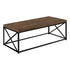 MN-553416    Coffee Table, Accent, Cocktail, Rectangular, Living Room, Metal Frame, Laminate, Brown Reclaimed Wood Look, Black, Contemporary, Modern