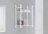 MN-583425    Shelves, Storage, Metal Frame, Tempered Glass, White, White, Contemporary, Modern