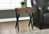 MN-683450    Accent Table, Side, End, Nightstand, Lamp, Living Room, Bedroom, Metal Legs, Laminate, Brown Reclaimed Wood Look, Black, Contemporary, Modern