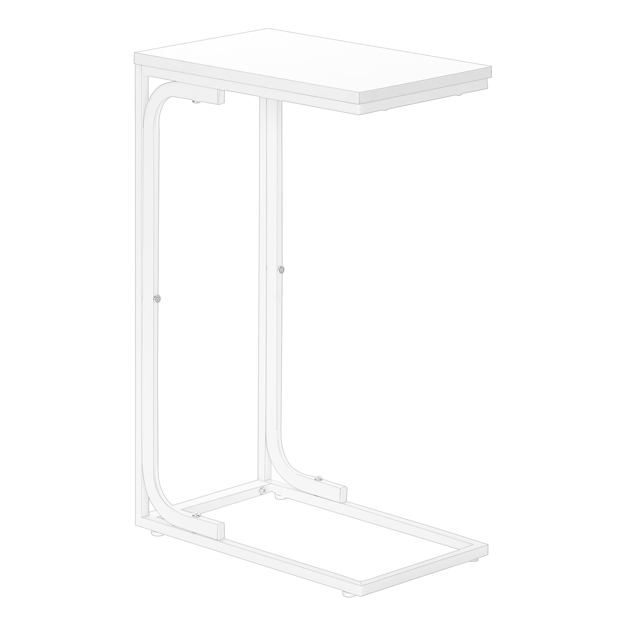 MN-873478    Accent Table - 25"H /White / White Metal