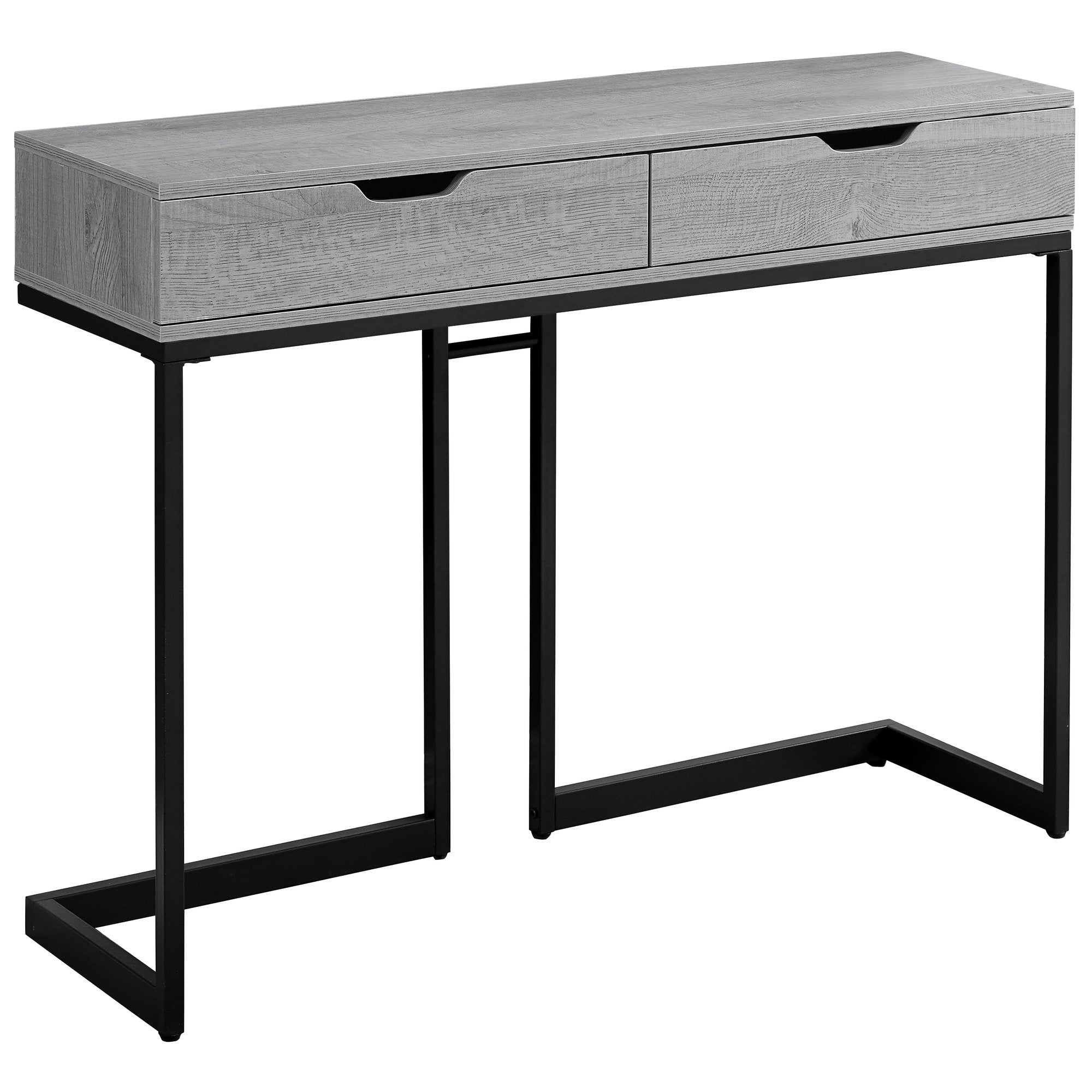 MN-203519    Accent Table, Console, Entryway, Narrow, Sofa, Living Room, Bedroom, Metal Legs, Laminate, Grey, Black, Contemporary, Modern