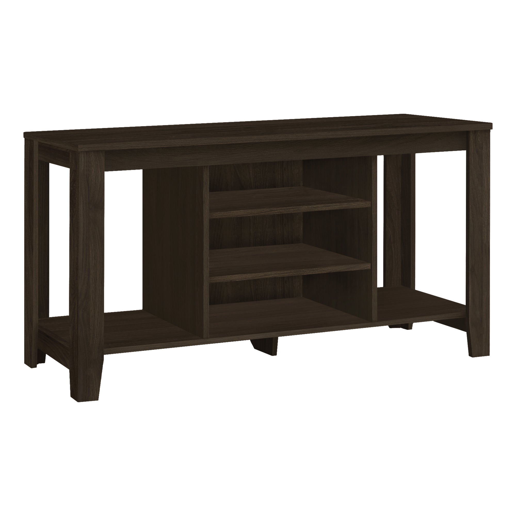 MN-223529    Tv Stand, 48 Inch, Console, Media Entertainment Center, Storage Cabinet, Living Room, Bedroom, Laminate, Dark Brown, Contemporary, Modern