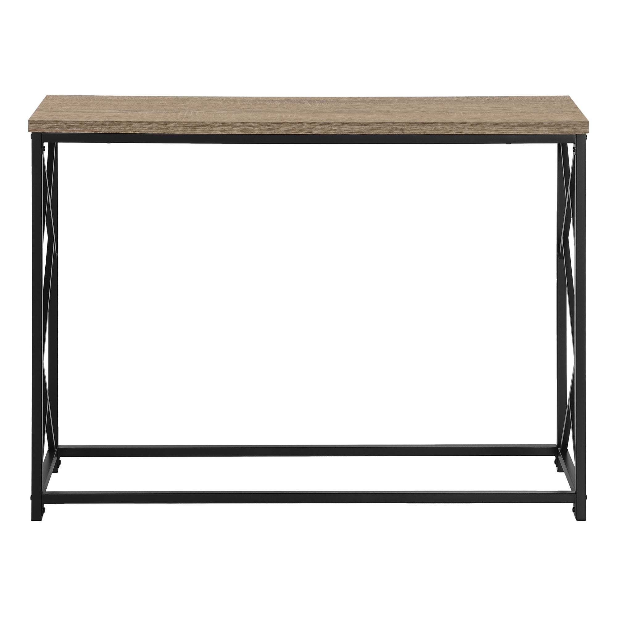 MN-243533    Accent Table, Console, Entryway, Narrow, Sofa, Living Room, Bedroom, Metal Frame, Laminate, Dark Taupe, Black, Contemporary, Modern