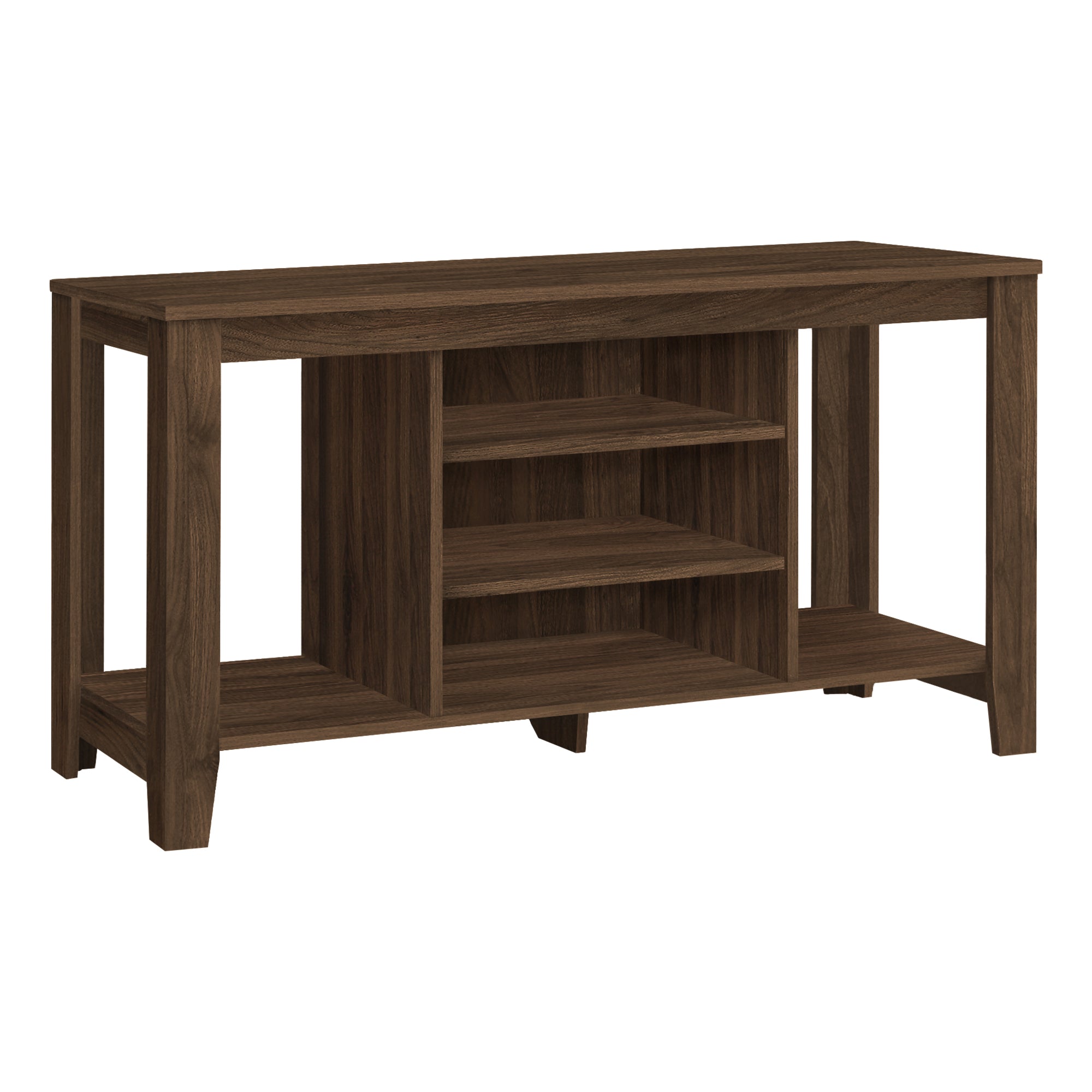 MN-343566    Tv Stand, 48 Inch, Console, Media Entertainment Center, Storage Cabinet, Living Room, Bedroom, Laminate, Walnut, Contemporary, Modern