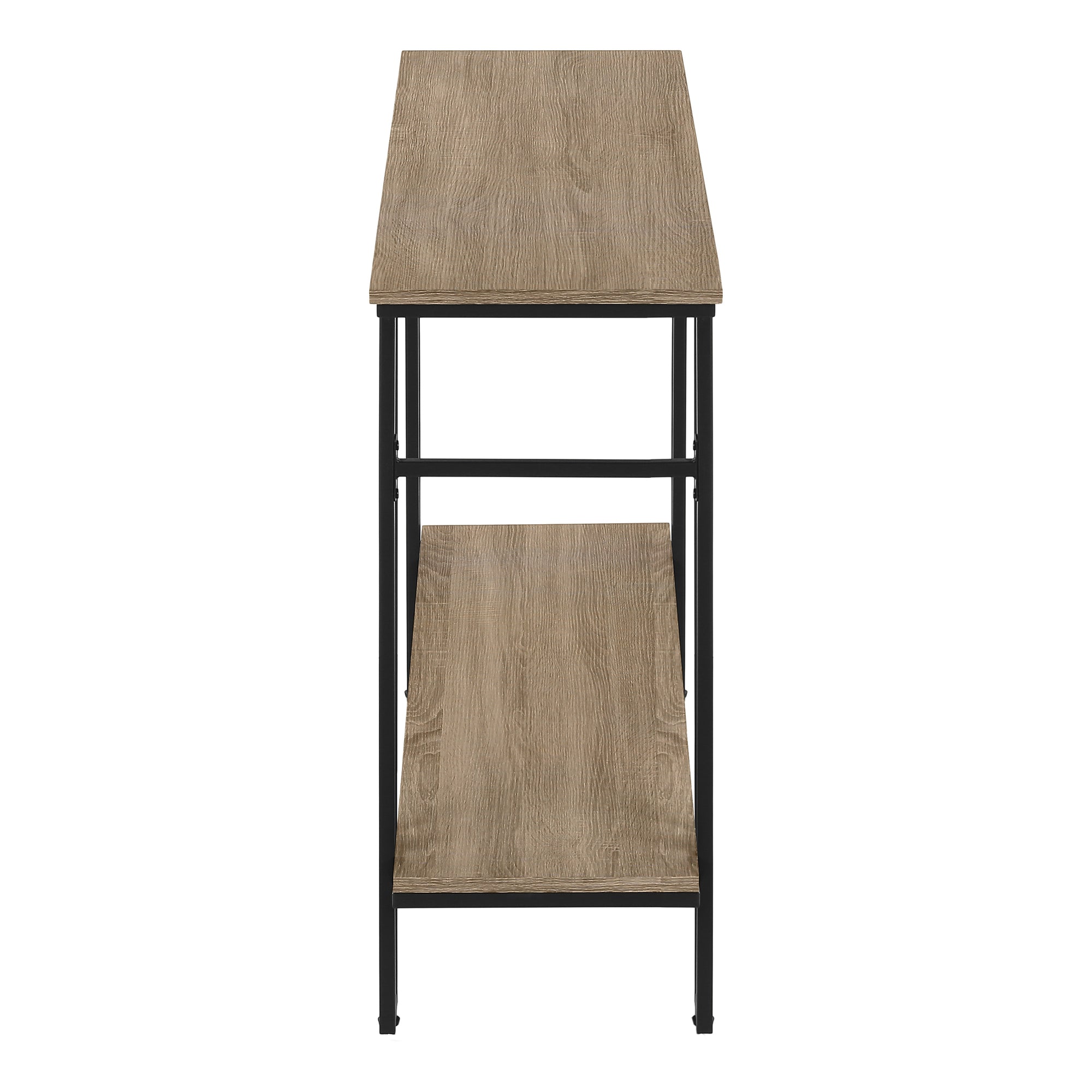 MN-403577    Accent Table, Console, Entryway, Narrow, Sofa, Living Room, Bedroom, Metal Frame, Laminate, Dark Taupe, Black, Contemporary, Modern