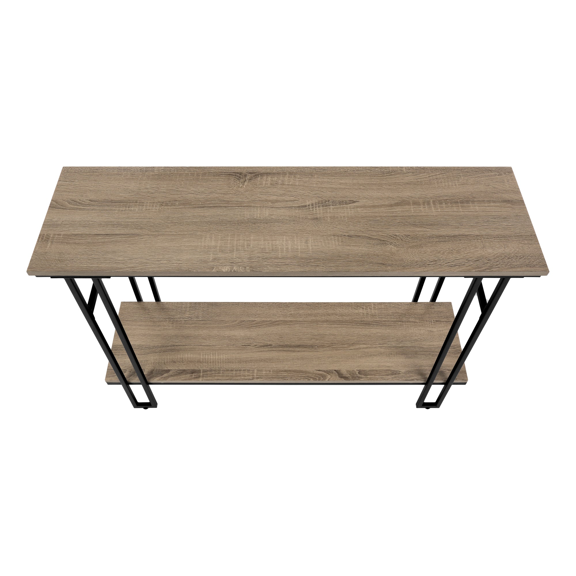 MN-403577    Accent Table, Console, Entryway, Narrow, Sofa, Living Room, Bedroom, Metal Frame, Laminate, Dark Taupe, Black, Contemporary, Modern