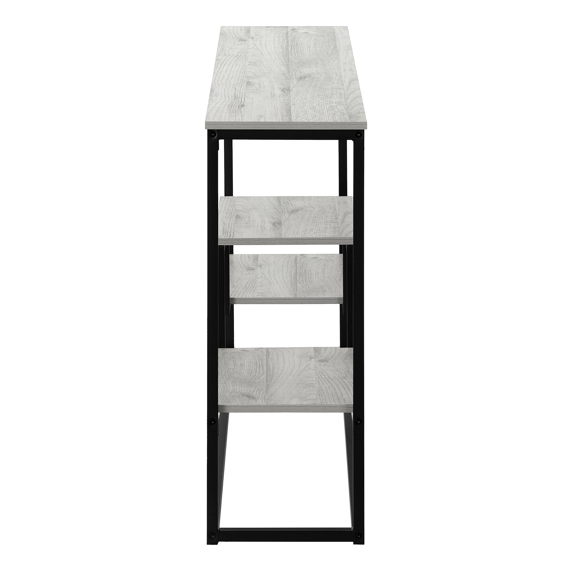 MN-433580    Accent Table, Console, Entryway, Narrow, Sofa, Living Room, Bedroom, Metal Frame, Laminate, Grey, Black, Contemporary, Modern