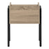 MN-503592    Accent Table, Side, End, Nightstand, Lamp, Living Room, Bedroom, Metal Legs, Laminate, Dark Taupe, Black, Contemporary, Modern