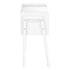 MN-523594    Accent Table, Side, End, Nightstand, Lamp, Living Room, Bedroom, Metal Legs, Laminate, White, Contemporary, Modern