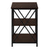 MN-563598    Accent Table, Side, End, Nightstand, Lamp, Living Room, Bedroom, Metal Legs, Laminate, Dark Brown, Black, Contemporary, Modern