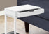 MN-593601    Accent Table, C-Shaped, End, Side, Snack, Living Room, Bedroom, Storage Drawer, Metal Frame, Laminate, White, White, Contemporary, Modern