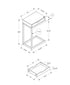 MN-613603    Accent Table, C-Shaped, End, Side, Snack, Living Room, Bedroom, Storage Drawer, Metal Frame, Laminate, Grey Stone Look, Black, Contemporary, Modern