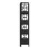 MN-693615    Bookshelf, Bookcase, Etagere, 4 Tier, Office, Bedroom, 62"H, Metal, Laminate, Black, Transitional