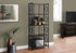 MN-713617    Bookshelf, Bookcase, Etagere, 4 Tier, Office, Bedroom, 62"H, Metal, Laminate, Dark Brown, Black, Transitional