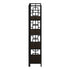 MN-713617    Bookshelf, Bookcase, Etagere, 4 Tier, Office, Bedroom, 62"H, Metal, Laminate, Dark Brown, Black, Transitional