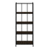 MN-713617    Bookshelf, Bookcase, Etagere, 4 Tier, Office, Bedroom, 62"H, Metal, Laminate, Dark Brown, Black, Transitional