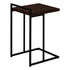 MN-843635    Accent Table, C-Shaped, End, Side, Snack, Living Room, Bedroom, Metal Frame, Laminate, Dark Brown, Black, Contemporary, Modern