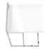 MN-853636    Accent Table, C-Shaped, End, Side, Snack, Living Room, Bedroom, Metal Frame, Laminate, Glossy White, Chrome, Contemporary, Modern