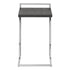 MN-863637    Accent Table, C-Shaped, End, Side, Snack, Living Room, Bedroom, Metal Frame, Laminate, Grey, Chrome, Contemporary, Modern