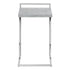 MN-883639    Accent Table, C-Shaped, End, Side, Snack, Living Room, Bedroom, Metal Frame, Laminate, Grey Cement Look, Chrome, Contemporary, Modern