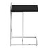 MN-893640    Accent Table, C-Shaped, End, Side, Snack, Living Room, Bedroom, Metal Frame, Laminate, Black, Chrome, Contemporary, Modern